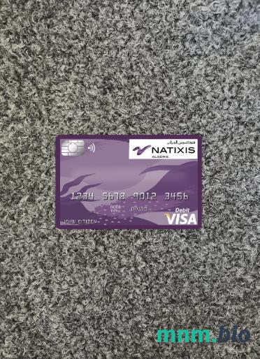 Algeria Natixis algerie bank wygląd zdjęcia karty wizowej skan PSD + zdjęcie